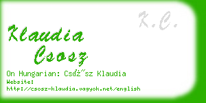 klaudia csosz business card